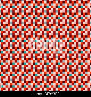 Retro Pixel Geometric Mosaic Texture Stock Vector