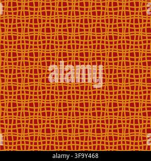 Orange Warped Grid Abstract Graphic Stock Vector