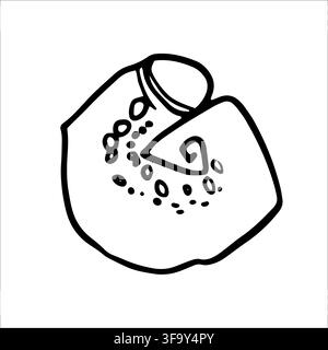 Various Seashells set. Different shapes. Outline modern sticker style.The drawing conveys a sense of the ocean and its inhabitants Stock Vector