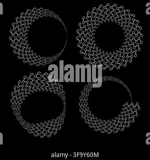 Abstract network connection circle collection with white vector graphic. eps 10. Stock Vector