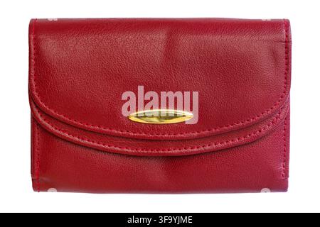 red purse isolated on white background Stock Photo