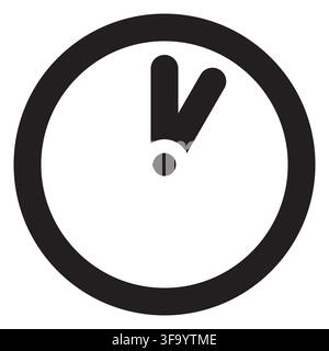 Timer icon showing 5 seconds or minutes. Clean circular designs representing countdowns, duration, waiting time, scheduling, deadlines, and time manag Stock Vector