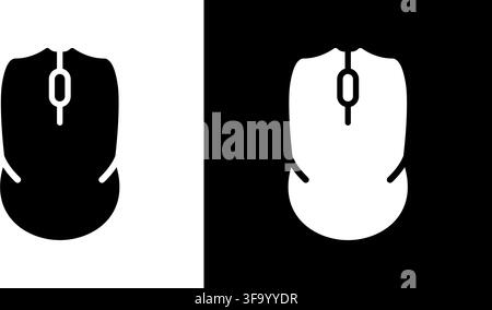 Computer Mouse Solid Icon. Digital Navigation, User Interface, And Device Control Silhouette Symbol. Technology And Computing. Isolated Vector Stock Vector