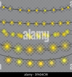 Christmas golden lights Stock Vector