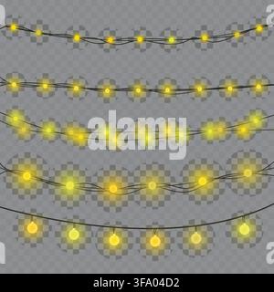 Christmas golden lights Stock Vector