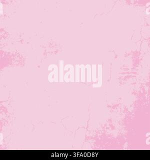 High-quality vector square backdrop featuring a colorful pastel pink surface with a distinct distressed grunge overlay. Scratched, cracked, and weathe Stock Vector