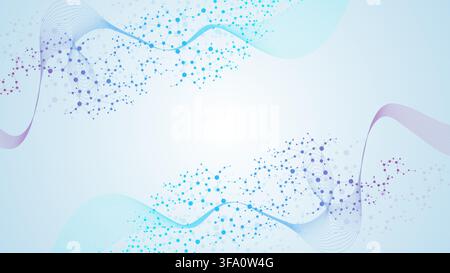 Structure molecule and communication Dna, atom, neurons. Science concept for your design. Connected lines with dots. Medical, technology, chemistry Stock Vector