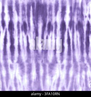 Seamless purple tie dye pattern with soft lavender and white vertical stripes. Hand painted abstract texture for fabric, wallpaper, fashion, home deco Stock Photo