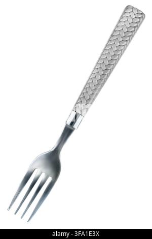 Stainless steel fork isolated on white background Stock Photo