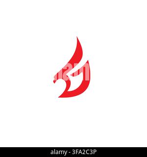 Letter G Eagle Logo Design. G Bird icon Vector Illustration Stock Vector