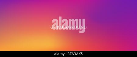 UV gradient background. Futuristic backdrop with neon glow and UV effect. Pink purple leak. Vector illustration Stock Vector