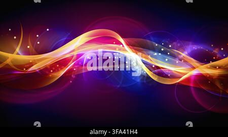 Abstract line and light multi color background - 3D-Rendering Stock Photo