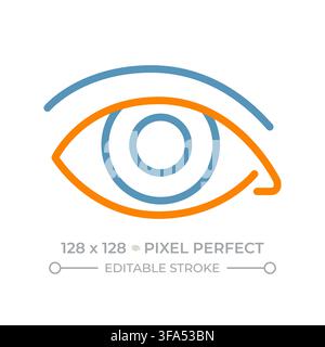 Optic innovation two color line icon Stock Vector