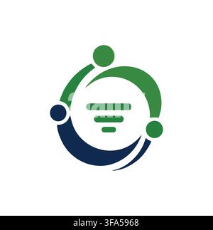 Professional Modern Eco Community Chat Signal Circle Logo Icon Vector Stock Vector