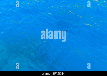 Blue water texture background. Surface of the sea Stock Photo