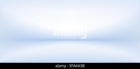 Abstract blue-grey studio room with gradient light effects. Stock Vector
