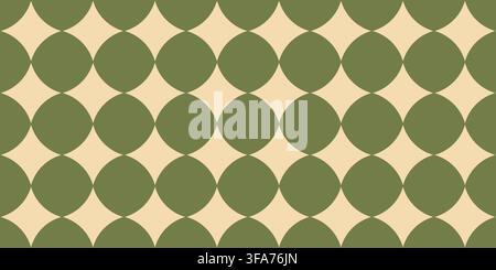 Minimalistic seamless pattern with geometric shapes on soft green background. Universal abstract print for lining, wallpaper, textiles, backing, and d Stock Vector