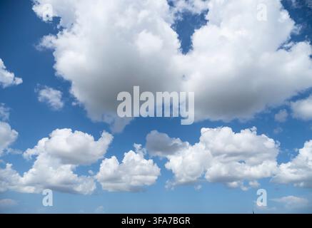White clouds in a blue sky Stock Photo