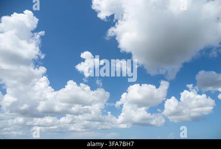 White clouds in a blue sky Stock Photo