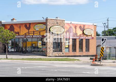 An Eggsmart restaurant in Toronto, ON, Canada. Stock Photo