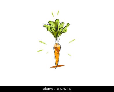 Hand Drawn Vegetable Line Art Vector Collection, Botanical Outline Illustrations of Fresh Vegetables, Minimalist Floral Elements, Decorative Food Stock Vector