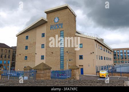 Law & Order, Trafalgar House, Bradford District Headquarters of West Yorkshire Police, Nelson Street, Bradford city centre, West Yorkshire, England Stock Photo