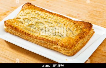 Fish pot pie with salmon Stock Photo