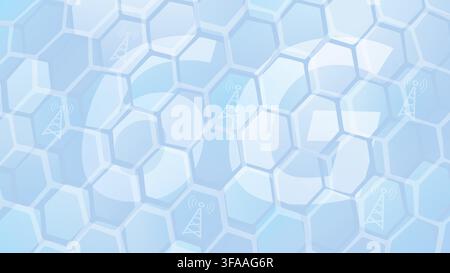 Global 6G connection, concept of internet network expansion. Telecommunications technology. Particle motion lines spreading in all directions. Vector Stock Vector