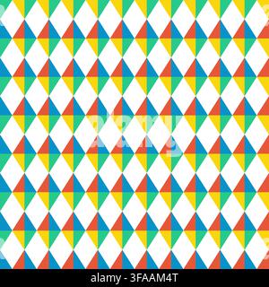 Vintage diamond pattern with festive circus motifs creates elegant holiday backdrop seamless vector pattern. Stock Vector