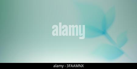 Fresh spring background with soft green gradient and delicate floral elements, dreamy pastel atmosphere perfect for nature-inspired designs and Stock Vector