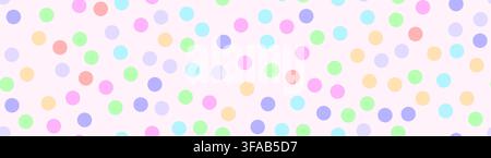 Polka dot seamless pattern in pastel colors for wallpaper, textile, wrapping paper and festive packaging. Vector illustration texture abstract Stock Vector