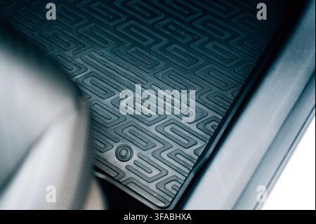 Rubber mat in the car Stock Photo