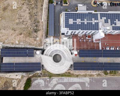 Driving Ramp Vector Aerial view of the circular concrete ramp of the ICC Berlin, showcasing ...