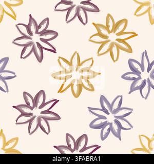 Watercolor seamless pattern of simple colors on a light background Stock Vector