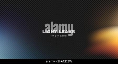 Vintage light leak of photo camera film effect Stock Vector