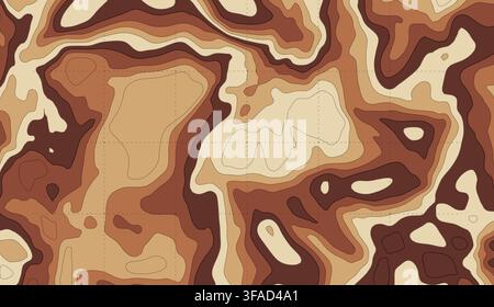Abstract topographic map showing earth contour lines Stock Vector