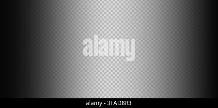 Transparent side gradient background. Overlay black gradient fade toward the center, soft vignette effect. Monochrome opacity concept. Vector tonal Stock Vector
