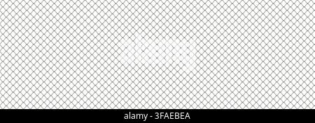Narrow fishnet seamless texture pattern. Protection lattice against insect, fly, mosquito. Repeated mesh fish net background. Geometric grid for window, doorway, door. Vector plastic fence backdrop Stock Vector