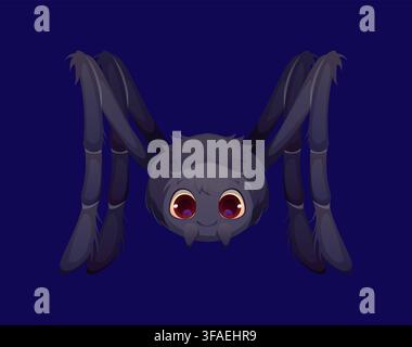Cartoon Halloween letter M shaped as spider Stock Vector