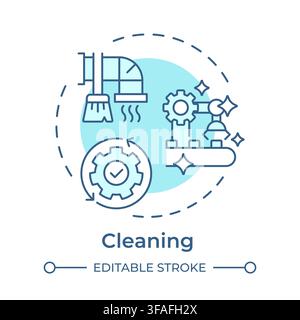 Cleaning soft blue concept icon Stock Vector