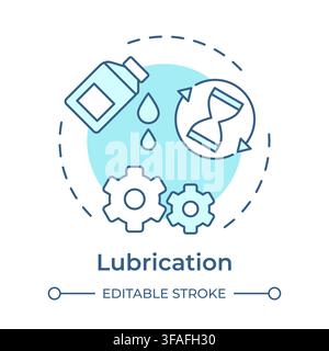 Lubrication soft blue concept icon Stock Vector