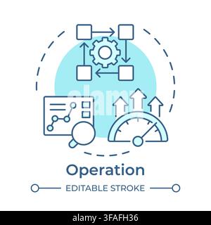Operation soft blue concept icon Stock Vector