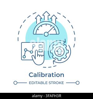 Calibration soft blue concept icon Stock Vector