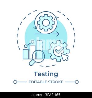 Testing soft blue concept icon Stock Vector