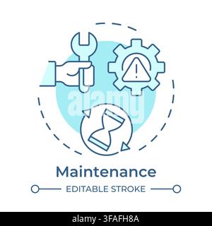 Maintenance soft blue concept icon Stock Vector