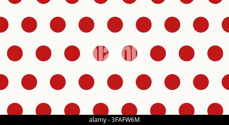 This festive Christmas red polka dot seamless pattern has a simple white background Stock Vector
