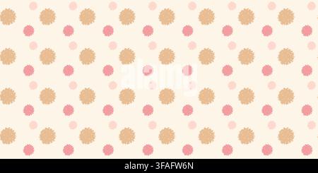 An abstract seamless pattern of soft pastel pink peach and beige watercolor dots creates a gentle artistic surface Stock Vector
