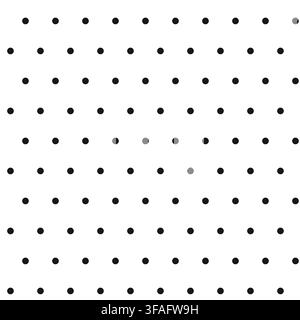 A clean white background gives this classic seamless pattern of sparse black polka dots a simple timeless appearance Stock Vector