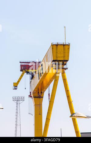 Samson crane at the Harland and Wolff shipyard, Belfast, Northern Ireland Stock Photo