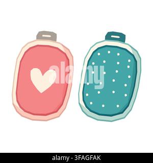 Cute Reusable Pocket Hand Warmers Set Stock Vector